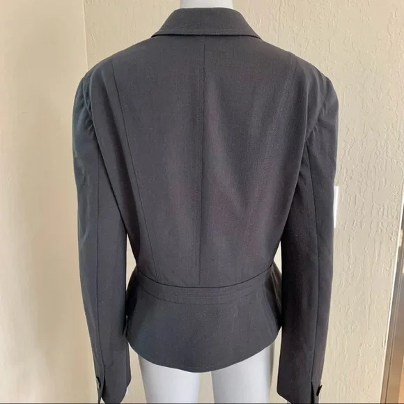 GIORGIO ARMANI Le Collezioni Wool Stretch 5 Button Blazer Jacket Grey Career 10 - Picture 11 of 15